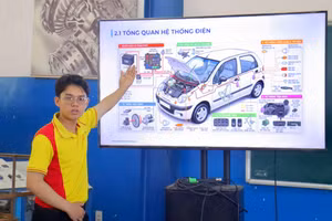 Sinh viên Trường Cao đẳng Đại Việt Đà Nẵng trong giờ học. Ảnh: NTCC