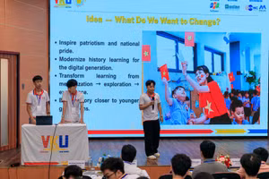 Các đội thi trình bày phần thi của mình.