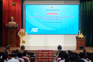 Hội nghị tập huấn công tác pháp chế và báo cáo viên pháp luật giáo dục năm 2024.