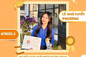 Lê Khả Tuyết Phương – sinh viên lớp 47K01.1, Khoa Kinh doanh quốc tế, Trường Đại học Kinh tế (Đại học Đà Nẵng).