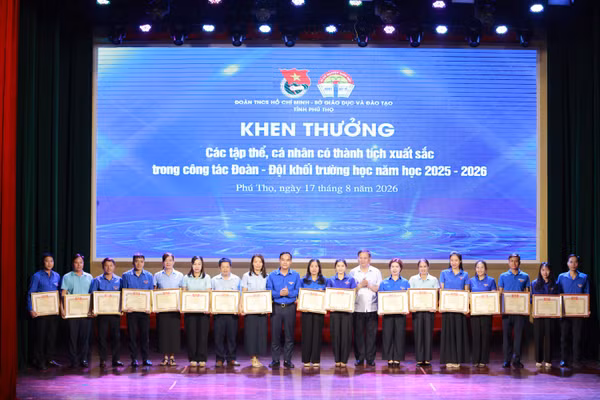 Phú Thọ biểu dương những điển hình trong công tác Đoàn - Đội trường học