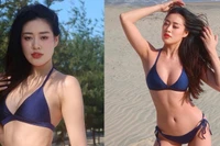 Hoa hậu Khánh Vân khoe thân hình quyến rũ hết nấc