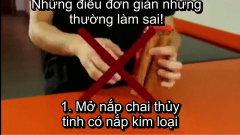 Mở nắp hũ thủy tinh Mở nắp hũ thủy tinh