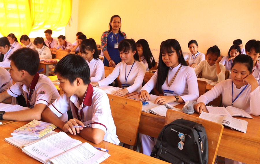 Cô giáo Thiên Ân luôn nỗ lực đổi mới sáng tạo trong mỗi tiết dạy