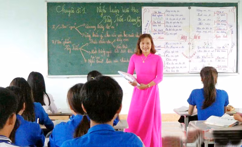 Một tiết dạy Văn áp dụng phương pháp sơ đồ tư duy (Trường THPT Tân Tiến, Bình Phước)