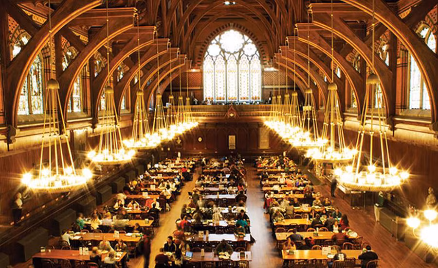 Khu tự học ở Thư viện của ĐH Harvard (Mỹ)