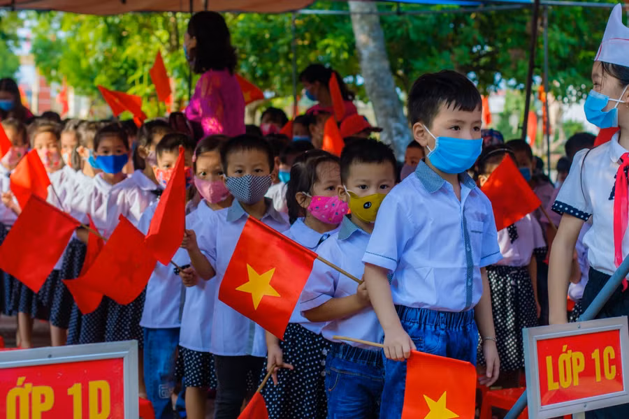 Trường Tiểu học Đội Bình đón HS lớp 1 năm học 2020-2021.