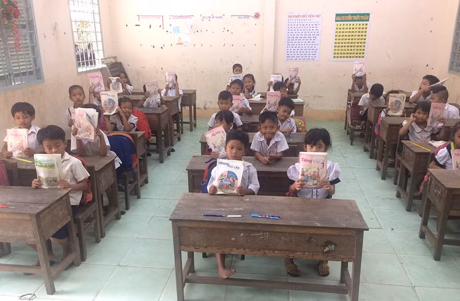 Lớp học ở Trường Ngãi Xuyên A