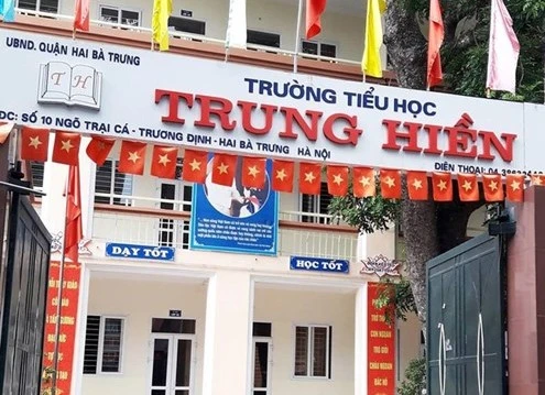 Trường Tiểu học Trung Hiền - nơi xảy ra sự việc.