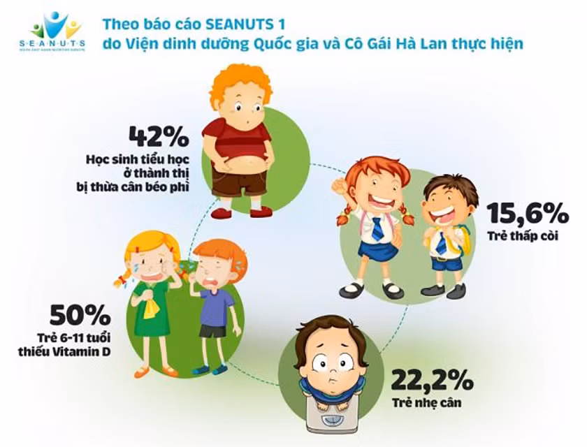 Kết quả khảo sát SEANUTS do Cô Gái Hà Lan và Viện Dinh dưỡng Quốc gia tiến hành tại Việt Nam