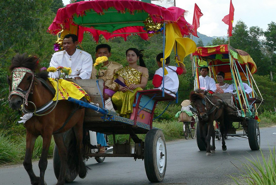lễ rước dâu của đồng bào dân tộc Khmer