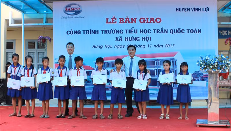 Lễ bàn giao công trình trường học tại xã Hưng Hội (H.Vĩnh Lợi, Bạc Liêu)