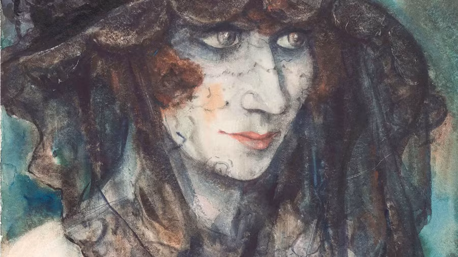 Bức Die Verschleierte (The veiled figure), vẽ năm 1926 bởi Otto Griebel