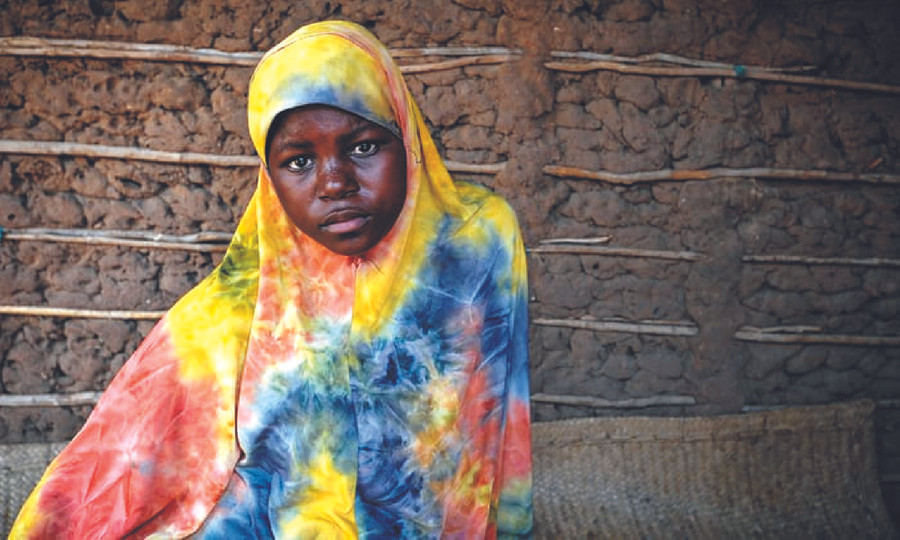 Fatima Mussa, 16 tuổi, đang mang thai tháng thứ 9