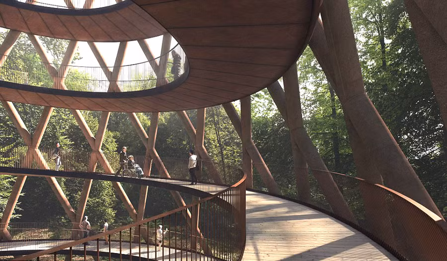 Con đường được phân chia theo từng mức độ cao