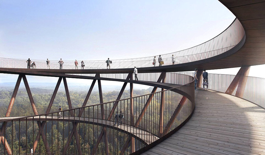 Du khách có thể phóng tầm mắt bao quát 360 độ quan sát cả khu rừng Du khách có thể phóng tầm mắt bao quát 360 độ quan sát cả khu rừng