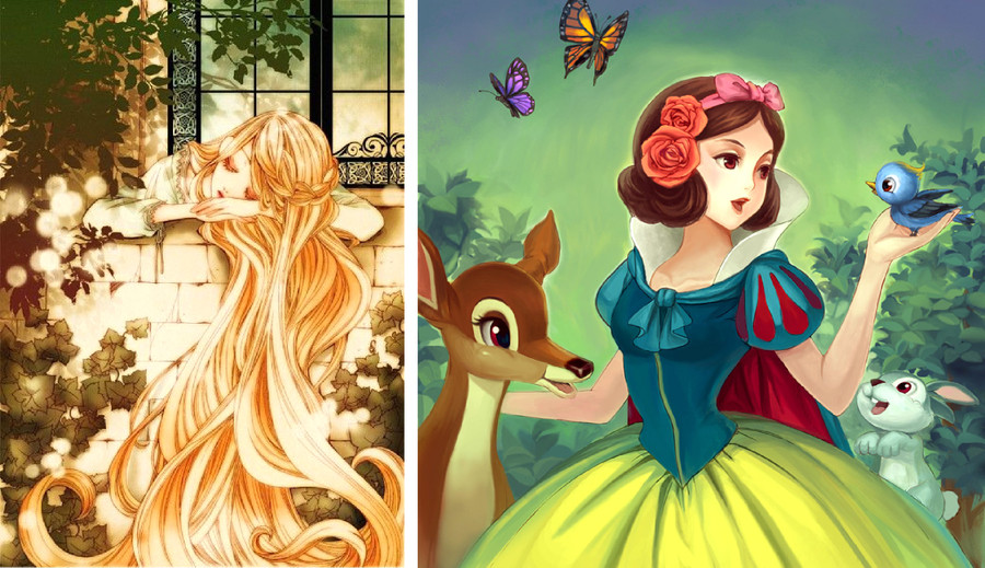 Công chúa Tóc Mây lẫn Bạch Tuyết sẽ bị phát hiện tức khắc nếu không có rừng Công chúa Tóc Mây lẫn Bạch Tuyết sẽ bị phát hiện tức khắc nếu không có rừng