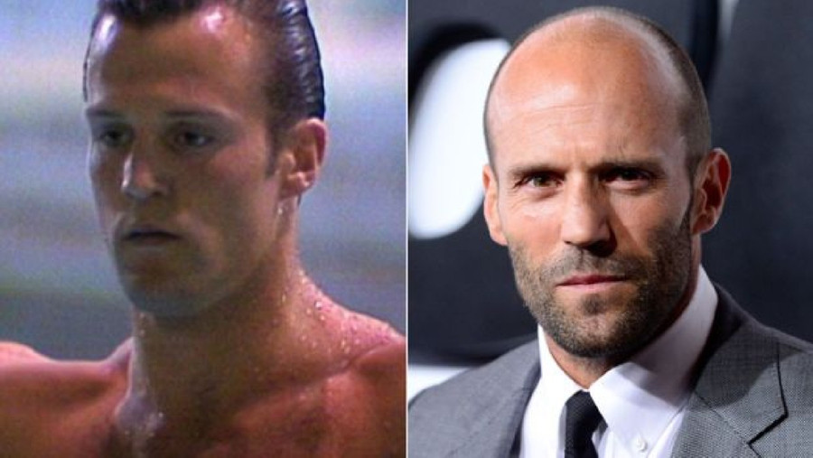 Jason Statham tại đại hội thể thao Commonwealth Games 1990 và tại một buổi chiếu ra mắt phim năm 2015