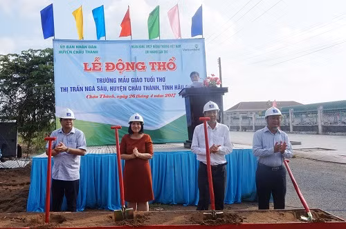 Khởi động xây dựng Trường Mẫu giáo Tuổi Thơ từ nguồn xã hội hóa (tháng 4/2017)