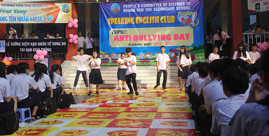 Học sinh tham gia hoạt động chuyên đề Anti-Bullying Day