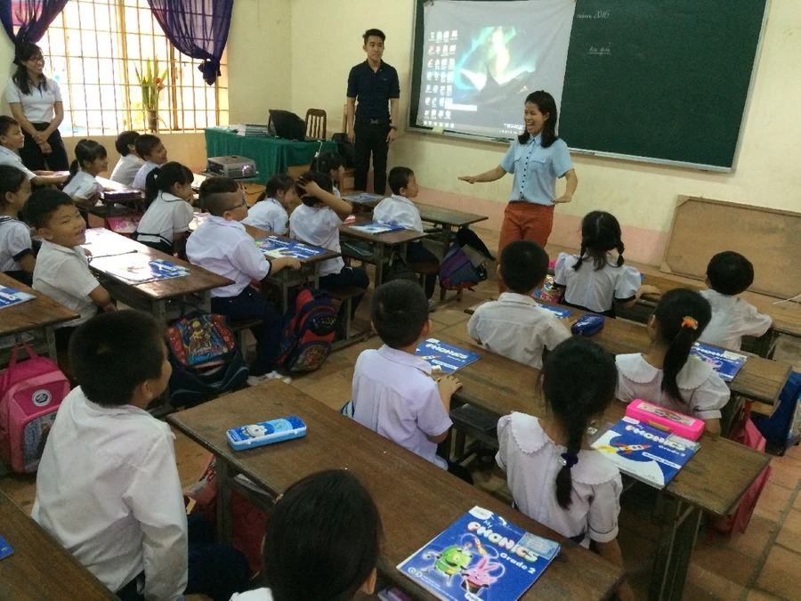 Một tiết học Chương trình tiếng Anh I Learn My Phonics tạo được hiệu quả thiết thực với học sinh tiểu học