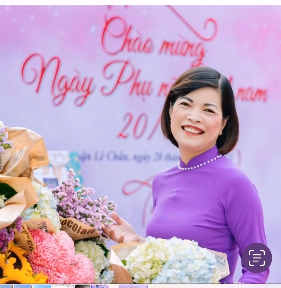 Chân dung cô Hiệu trưởng Lê Thị Minh Tâm.