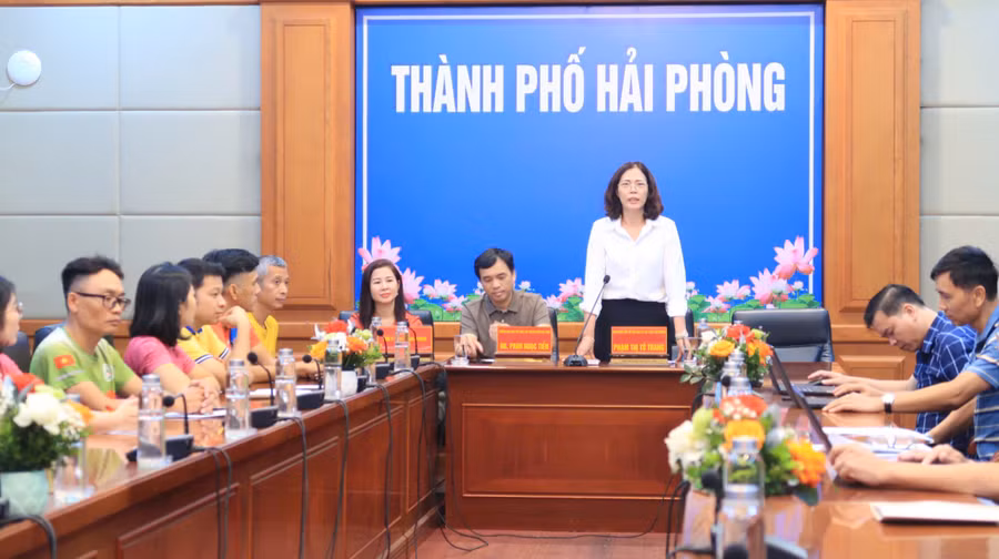 Sở Văn hóa và Thể thao Hải Phòng chủ trì buổi họp báo.