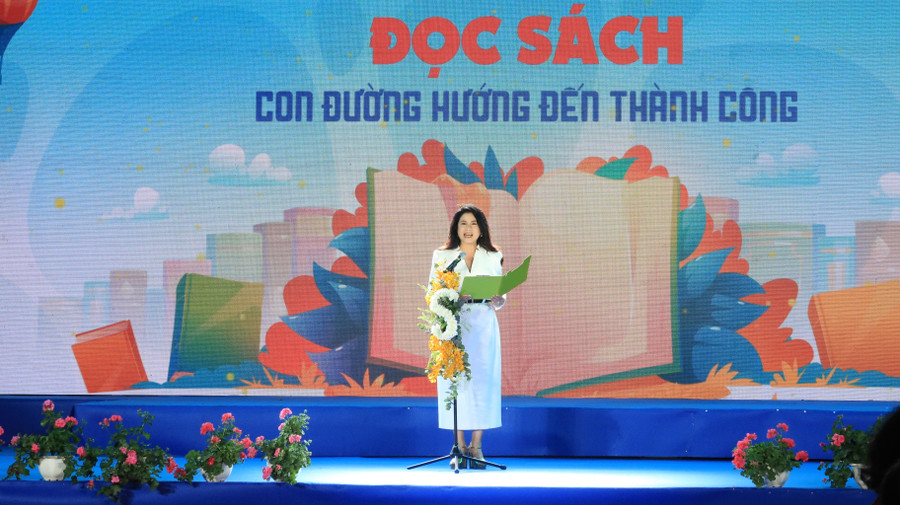 Bà Trần Thị Hoàng Mai - Giám đốc Sở Văn hoá, Thể thao và Du lịch Hải Phòng phát biểu tại sự kiện.