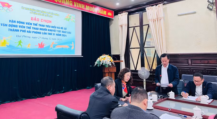 Sở Văn hoá và Thể thao Hải Phòng chủ trì cuộc bầu chọn VĐV tiêu biểu thành phố năm 2024.