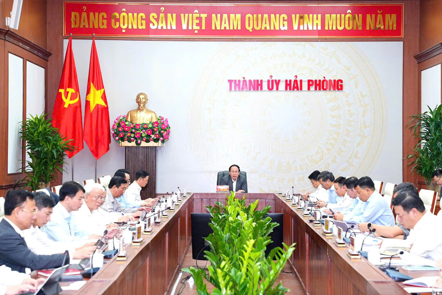 Ban chỉ đạo của Thành uỷ về công tác bầu cử đại biểu Quốc hội khoá XVI và đại biểu HĐND các cấp nhiệm kỳ 2026-2031 TP Hải Phòng họp lần thứ nhất.