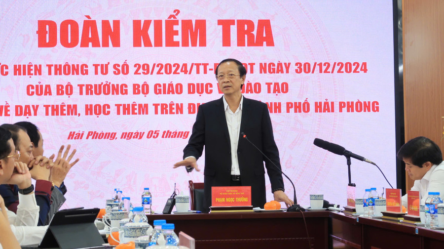 Thứ Trưởng Phạm Ngọc Thưởng làm việc với Sở GD&ĐT Hải Phòng về thực hiện Thông tư 29.