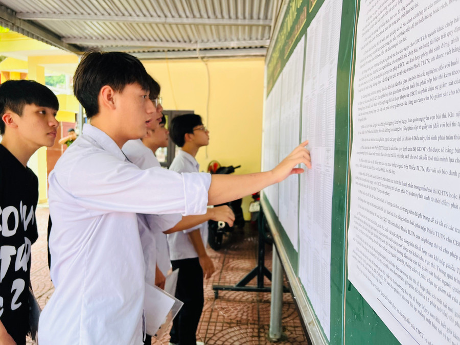 Thí sinh thi vào lớp 10 THPT Cát Bà năm học 2024-2025 (ảnh ND).