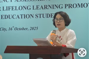 TS Lê Thị Mỹ Hà phát biểu tại hội thảo.