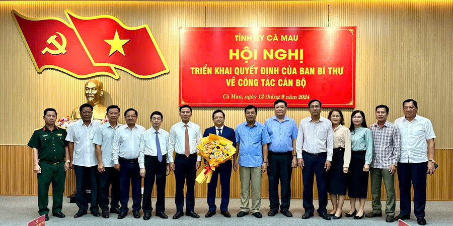 Ông Nguyễn Đức Hiển giữ chức Phó Bí thư Tỉnh ủy Cà Mau