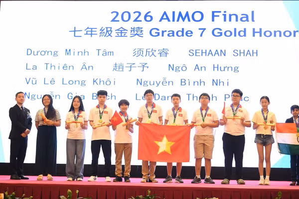 Hơn 200 thí sinh Việt Nam đoạt giải Cuộc thi Đấu trường Toán học Châu Á 2026