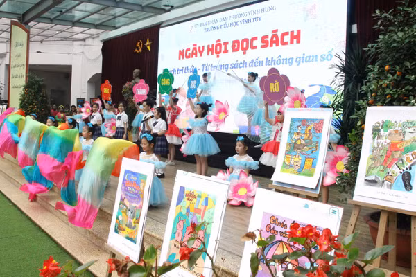 Ngày hội đọc sách năm học 2025–2026 của Trường tiểu học Vĩnh Tuy - ngày 21/4.