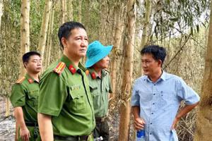 Kiểm tra thực tế công tác phòng cháy, chữa cháy tại rừng sản xuất Công an tỉnh.