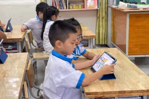 Mô hình lớp học thông minh tại Trường Tiểu học Nguyễn Du.