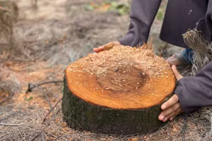 Một gốc phi lao tại khu vực đất phòng hộ ven biển Thạch Khê (Hà Tĩnh).
