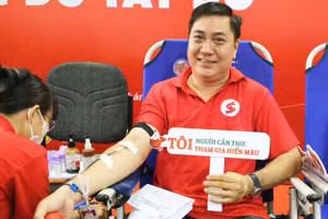 Người dân tham gia hiến máu tình nguyện trong tháng 7/2025 tại TP Cần Thơ.