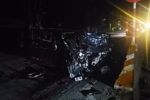 Hiện trường vụ tai nạn.