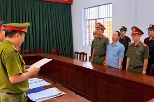 Bị can Võ Thành Lợi tại cơ quan Công an. Ảnh: CACC.