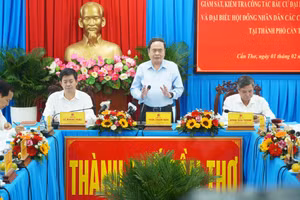 Chủ tịch Quốc hội Trần Thanh Mẫn phát biểu tại buổi làm việc.