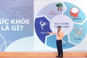 Ông Vũ Mạnh Cường, Giám đốc T5G chia sẻ nội dung về sức khỏe toàn diện.