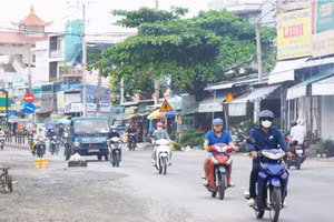 Quốc lộ 91 (đoạn Km0-Km7) ở TP Cần Thơ. (Ảnh: Yến Phương)