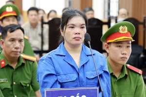Bị cáo Nguyễn Thị Kiều Phương (Long Kiến, An Giang) tại toà. Ảnh: Tiến Tầm.