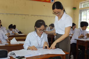 Cô Lê Thị Bích Đào là người có nhiều đóng góp trong công tác bồi dưỡng học sinh giỏi của Trường THPT Đồng Lộc, Hà Tĩnh.