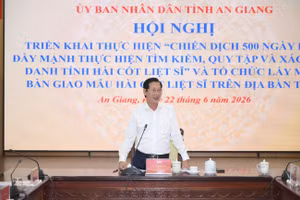 Ông Lê Văn Phước, Phó Chủ tịch UBND tỉnh An Giang, Trưởng Ban Chỉ đạo 515 tỉnh, chủ trì hội nghị.