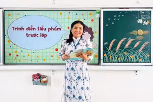 Một tiết dạy tại Trường Tiểu học và THCS Nguyễn Trung Trực (Phú Quốc, An Giang).