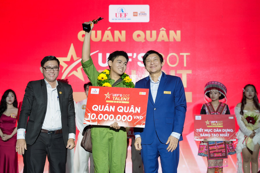 Nguyễn Hoàng Bảo Phúc là quán quân cuộc thi UEF’s Got Talent 2025. Ảnh: UEF. 